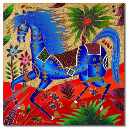 YURI GORBACHEV BLUE HORSE IN SUMMER II