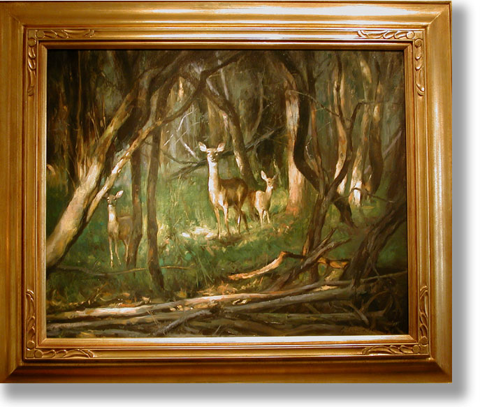 GLENN HARRINGTON - DOE WITH HER FAWNS