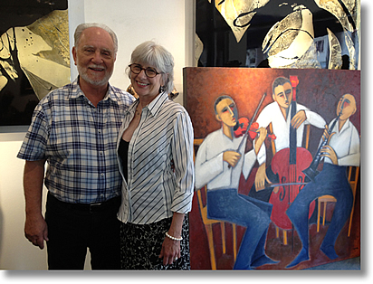 MARSHA HAMMEL WITH GALLERY OWNER LOUIS CHALUPA