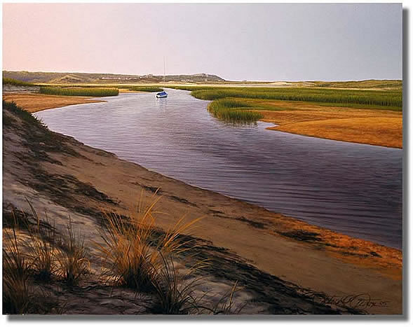 PATRICK KITSON ORIGINAL OIL_DRIFTING IN TRURO